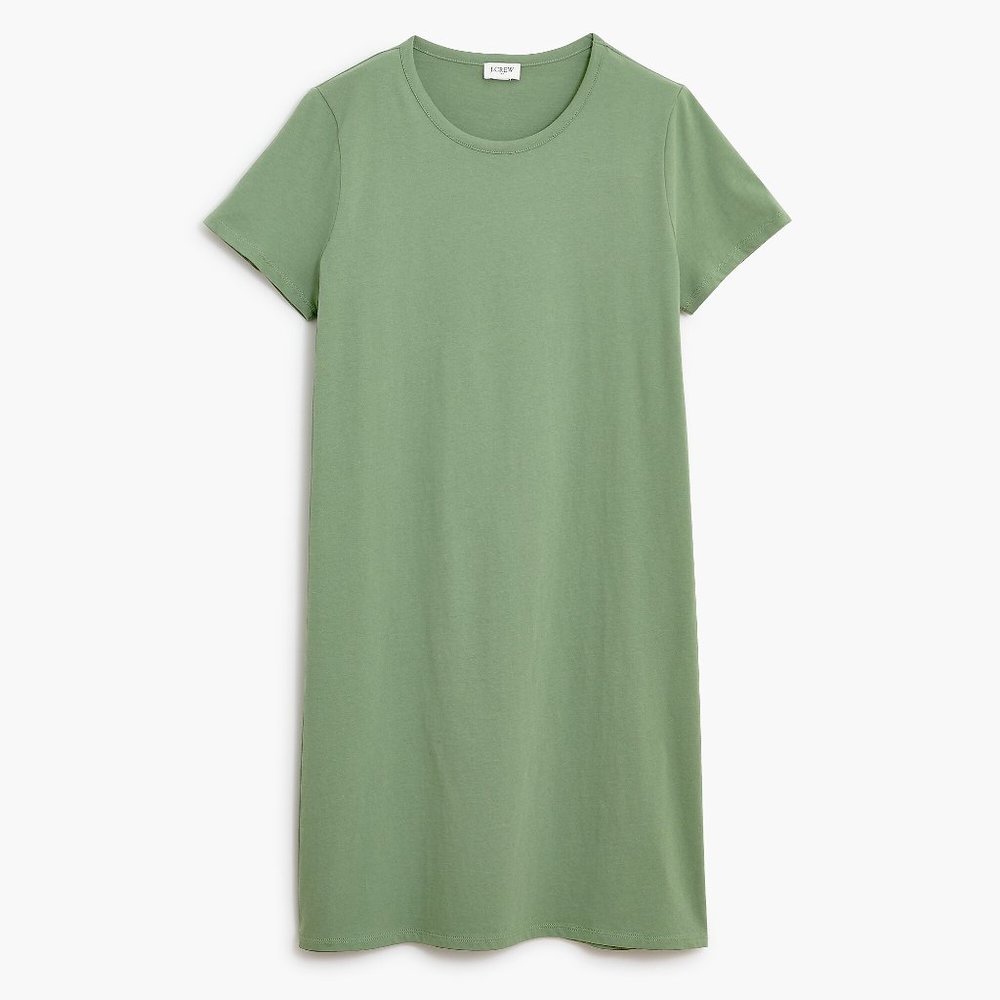 J. Crew Short-Sleeve T-Shirt Dress - Green - Medium